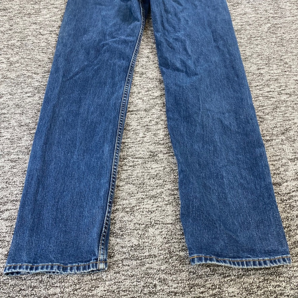 Levis 505 Mens Jeans 34x32 Blue Straight Leg Stretch Denim Red Tab - Picture 9 of 12
